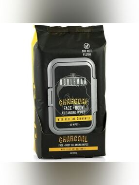 The Nobleman Charcoal Face and Body Wipes- 60 ct